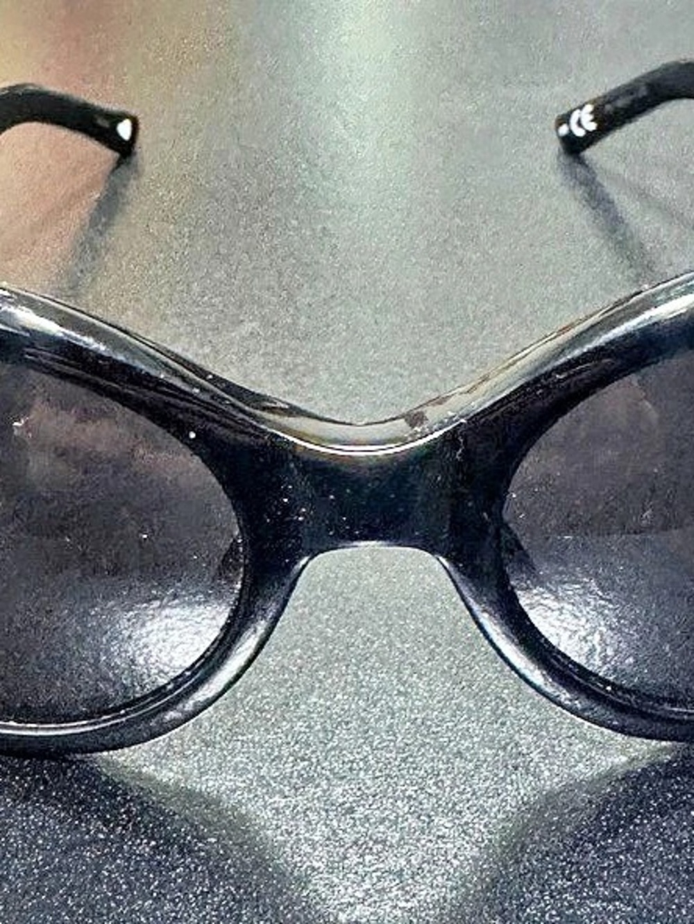 Brighton Black Oversized Sunglasses Silver Floral Daisy Heart Detail